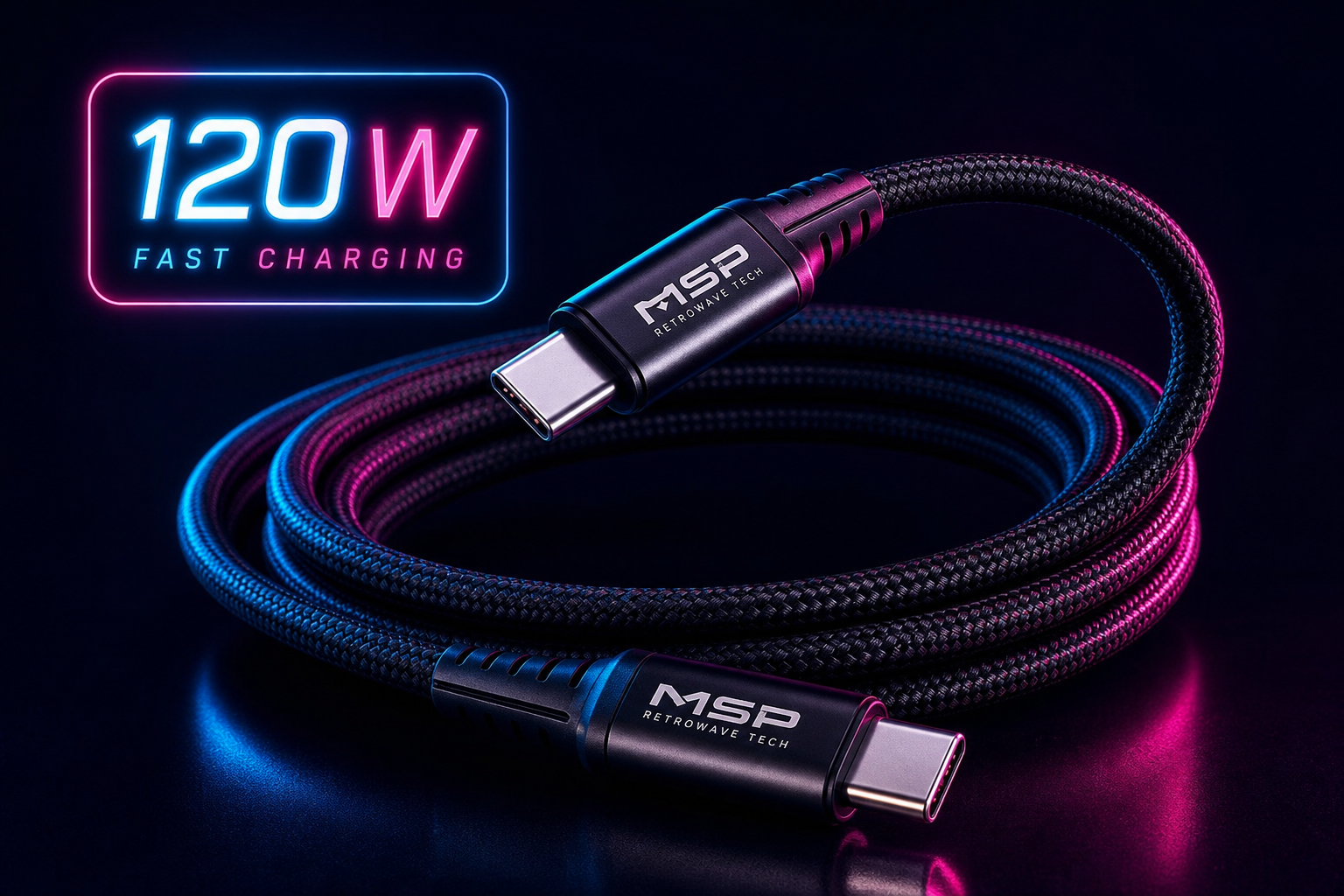 RetroWave 120W USB-C cable